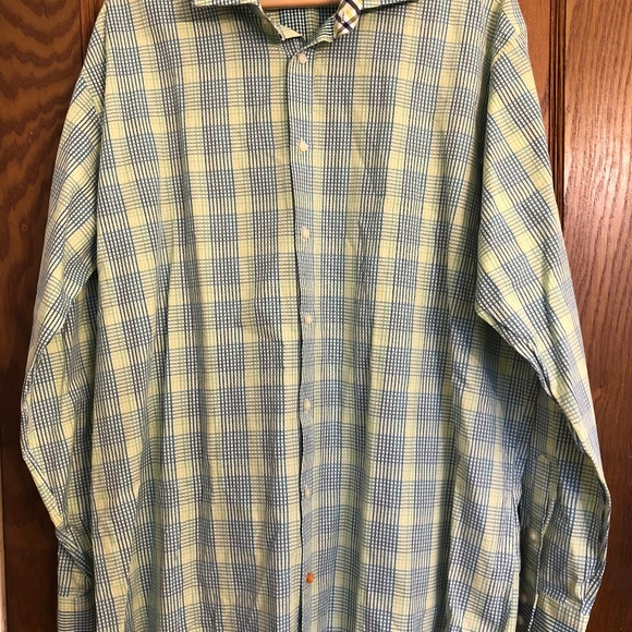 Thomas Dean Mens Textured Long Sleeve Shirt - Picture 1 of 4